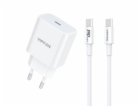 Nástěnná nabíječka VFAN E04, USB-C, 20W, QC 3.0 + kabel U...