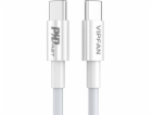 Kabel USB-C na USB-C VFAN P02, 1 m (bílý)