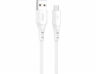 Kabel USB-Micro USB VFAN Colorful X12, 3A, 1 m (bílý)