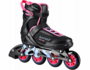 Nils Extreme NA22151 kolečkové brusle ARMOR SKATES BLACK RŮŽOVÝ VEL. 40 NILS EXTREME