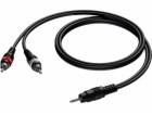 Procab Jack 3,5mm - RCA (Cinch) kabel x2 10m černý (CAB71...