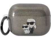 Karl Lagerfeld pouzdro KLAP2HNKCTGK Apple AirPods Pro 2 černá/černá Glitr Karl&Choupette