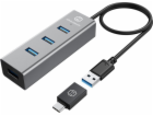 Graugear USB HUB GRAUGEAR USB-HUB 4x USB 3.0 porty typu A...