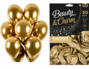 GoDan Beauty&Charm Balloons platinová zlatá 12/50 ks CB-ZLT5