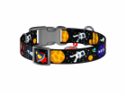 Nylon dog collar with QR code Waudog "NASA" size M