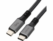 Spacetronik USB-C – USB-B kabel USB 1 m šedý (5903031031041)