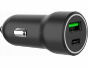 GEMBIRD 2-port USB car fast charger Type-C PD 20W black