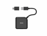 Hama USB hub, 4 porty, USB 3.2 Gen 1, USB-C adaptér