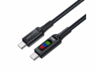 USB-C to USB-C cable Acefast C7-03 1.2m, with display (bl...