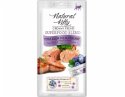 NATURAL KITTY Superfood Blend Tuna, salmon and blueberry - pamlsek pro kočky - 4 x 12g