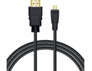 Savio CL-40/M HDMI (M) - kabel micro HDMI (M) s Ethernetem, 2 m, černý