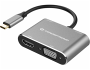 AV adaptér Conceptronic CONCEPTRONIC Dock USB-C->HDMI,VGA,USB3.0,100WPD tloušťka 0,15m