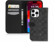 Coach  Folio Signature C Case – vyklápěcí kryt 2 v 1 pro iPhone 15 Pro Max (uhlí)