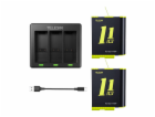 Telesin three-channel charger + 2 batteries for GoPro Her...