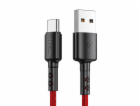 Kabel USB na USB-C VFAN X02, 3A, 1,8 m (červený)