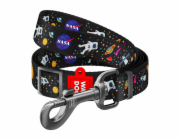 Waudog nylon dog leash, pattern "NASA21", width 25 mm, length 122 cm.