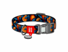 Waudog "Oranges" nylon dog collar with QR code, size S