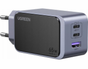 Ugreen nabíječka UGREEN Nexode Air 65W USB-A nástěnná nabíječka, 2xUSB-C šedá