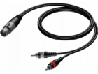 Kabel Procab  CAB704/3 XLR samice na 2 x RCA/Cinch samec 3 m