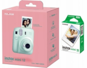 Fujifilm Digitální fotoaparát Fujifilm | Kamera Instax Mini 12 + Lesklá Instax Mini (10pl) | Mátově zelená | 800