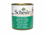 SCHESIR Chicken with spinach in jelly - vlhké krmivo pro psy - 285g