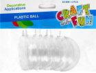 Craft with Fun ORNAMENT BN PLAST BALL 6CM 4KS CF PBH 12/96