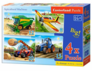 Castorland Puzzle x 4 – Zemědělské stroje (257318)