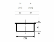 Vnitřní kanalizační žaluzie Ultra dB, O 50 mm