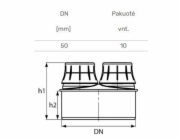 Vnitřní odvětrávání kanalizace HTplus, O 50 mm