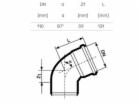 Vnitřní kanalizační koleno HTplus, O 110 mm, 87°