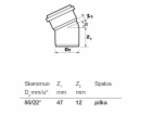 Vnitřní drenážní koleno Wavin, O 50 mm, 22°