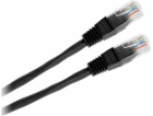 LP Patchcord kabel UTP 8c zástrčka-zástrčka 0,5m CCA černá