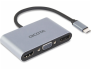 DICOTA USB-C mobilní mini dokovací stanice 5 v 1 4K HDMI DP PD 100W, dokovací stanice