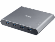 2portový 4K DP USB-C KVM dokovací přepínač Aten s napájením