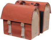 Bazalka BASIL URBAN LOAD DOUBLE PANNIER BAG 48-53L, Universal Bridge System, 100% voděodolná, terra červená/růžová (NOVINKA 2024)