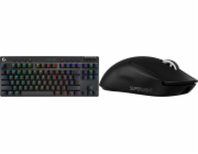 Klávesnice Logitech PRO X TKL Lightspeed GX Brown (920-012136) + myš Logitech G PRO X SuperLight 2 (910-006630)