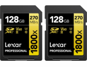 Lexar Professional 1800x SDXC karta 128 GB + 128 GB Class 10 UHS-II/U3 V60 (LSD1800128G-B2NNG)