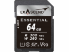 Karta ExAscend Essential SDXC 64GB Class 10 UHS-II/U3 V90...