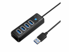 Orico Hub USB to 4x USB 3.0, 5 Gbps, 0.15m (Black)