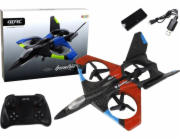 LeanToys Quadcopter RC Fighter Letadlo na dálkové ovládání červené