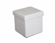 Pouf Domoletti XYF1368B, bílý, 38 cm x 38 cm x 38 cm