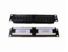 DATACOM Patch panel UTP 10" 12 port CAT5E, 2x6 pozic, 1U,...