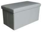 Pouf Domoletti XYF634B, bílý, 76,5 cm x 40,5 cm x 40,5 cm