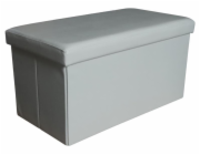 Pouf Domoletti XYF634B, bílý, 76,5 cm x 40,5 cm x 40,5 cm