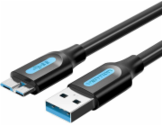 USB 3.0 A to Micro-B cable Vention COPBG 2A 1.5m Black PVC