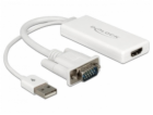 DeLOCK USB 2.0 adaptér, USB-A + VGA samec > HDMI samice