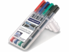 Staedtler STAEDTLER Perm. Marker Lumocolor duo 4St Box