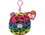 Keychain TY Mascot Keychain TY Squish-a-Boos DOTTY - vícebarevný leopard 8,5cm 39568