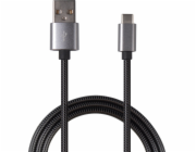 USB 2GO USB-A - USB-C kabel 1 m Černostříbrný (795812)