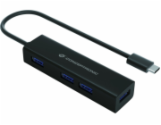 Conceptronic USB HUB CONCEPTRONIC USB-Hub 4-port 3.1/C->4x3.0 o.Netzteil sw